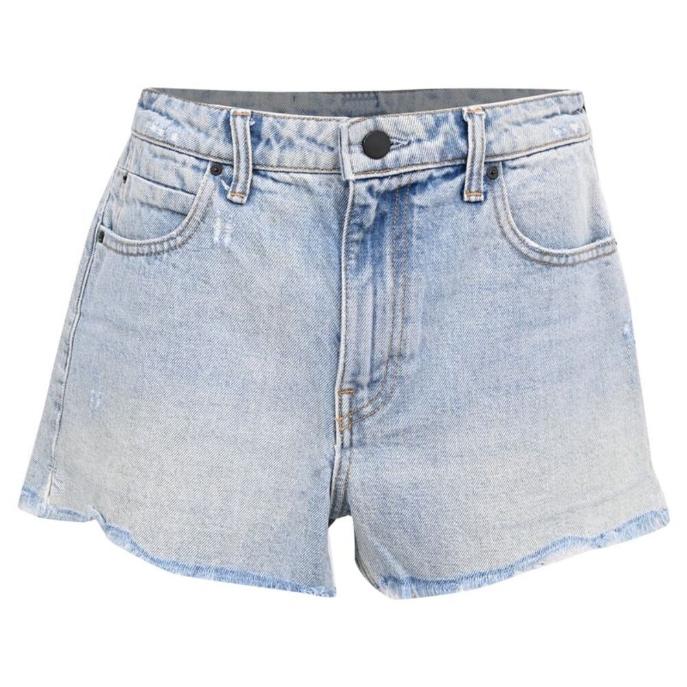 Alexander Wang Raw-Hem Denim Shorts in Blue Cotton